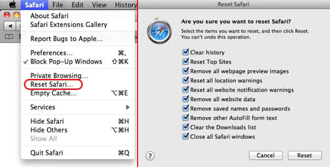 reset google chrome settings mac os x