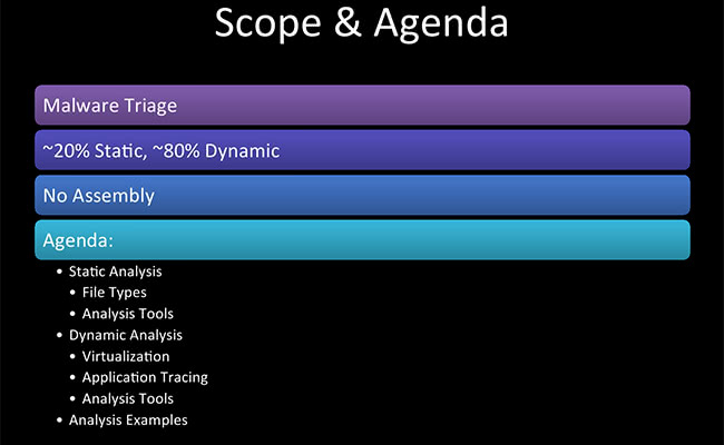 Scope and Agenda Scope and Agenda