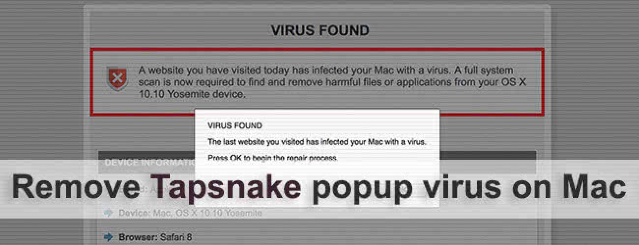 Remove Tapsnake popup virus Remove Tapsnake popup virus