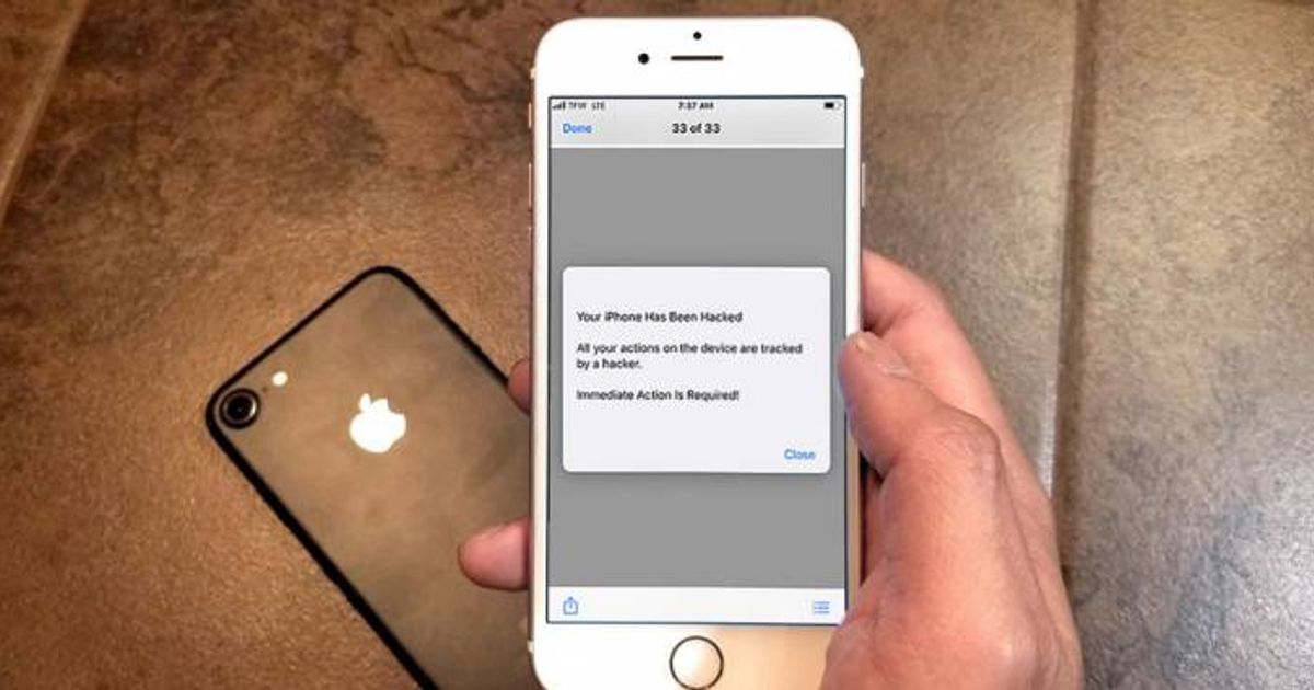 Remove “Your iPhone has been hacked” popup ad