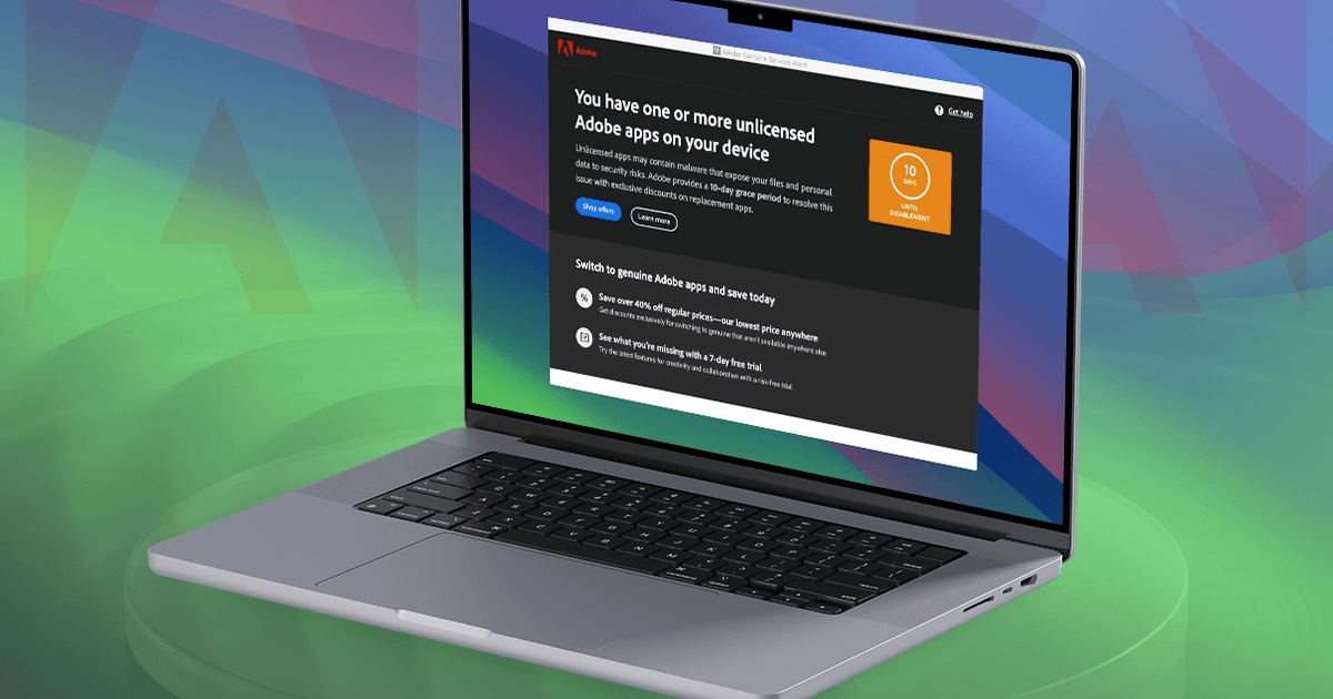 disattivare adobe genuine service alert mac
