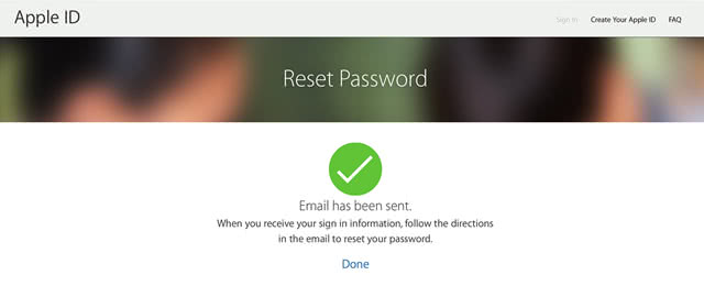 Reset Password Done Reset Password Done
