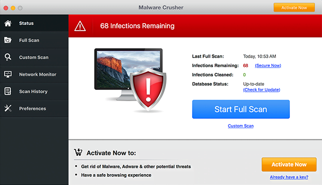 Malware Crusher reporting phony infections Malware Crusher reporting phony infections