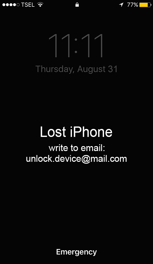 Unlock.device@mail.com lock screen on iPhone Unlock.device@mail.com lock screen on iPhone