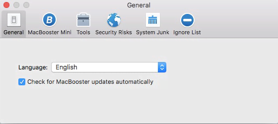 MacBooster 6 preferences MacBooster 6 preferences