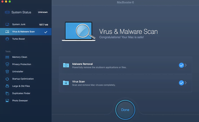 Virus & Malware Scan pane Virus & Malware Scan pane