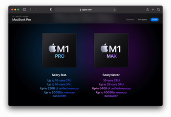 M1 Pro and M1 Max chips make an appearance