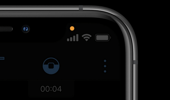 Camera and microphone indicator will appear in iOS