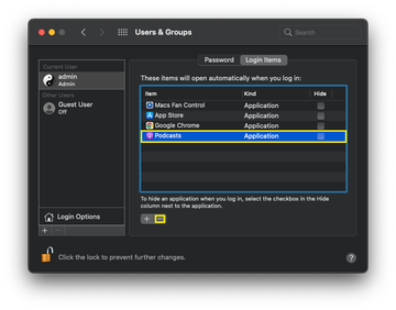 Step 4: Disable login items and background app helpers