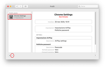 Rimuovi il profilo di configurazione nocivo da Mac