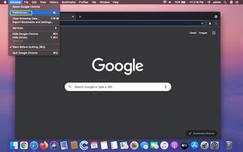 Open Chrome Preferences