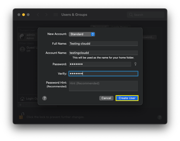 Step 7. Test with a fresh user account Step 7. Test with a fresh user account