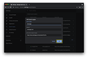 Add a new search engine Add a new search engine