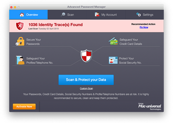 Advanced Password Manager reports fake identity threats