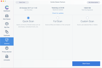Combo Cleaner is voorzien van een effectieve antivirusfunctie