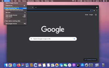 Open the ‘Clear Browsing Data’ menu in Chrome