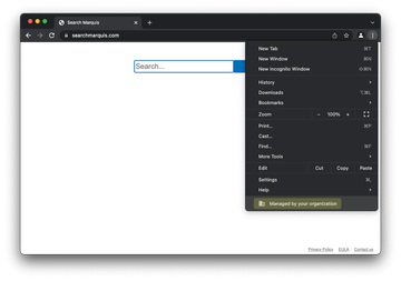 ‘Managed by your organization’ message appears in Chrome due to Search Marquis attack