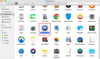 Malware’s icon under Applications