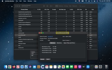 avconferenced process in Activity Monitor avconferenced process in Activity Monitor