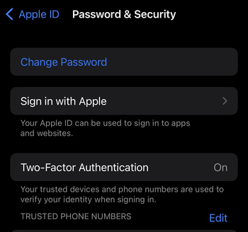 In this case Two-Factor Authentication is on