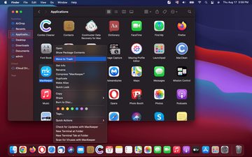 Uninstalling an app through the Mac’s Finder Uninstalling an app through the Mac’s Finder