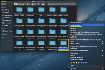 Delete UBF8T346G9.com.microsoft.rdc folder from Group Containers on Mac