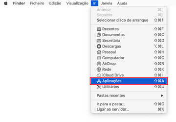 Ir para o ecrã Aplicações no Mac