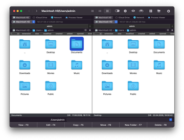 Commander One view modes: list, column, and icon layouts Commander One view modes: list, column, and icon layouts