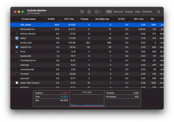 mds_stores using nearly all CPU on Mac