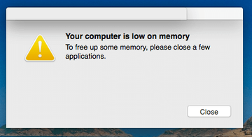 Your computer is low on memory’ scam alert