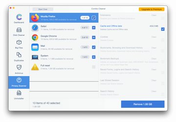 Privacy Scanner finds and eliminates unwanted browser data Privacy Scanner finds and eliminates unwanted browser data
