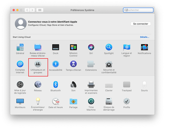 Passez à la rubrique Utilisateurs et groupes
