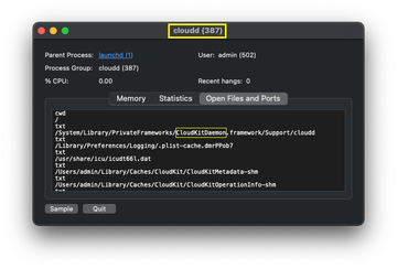 cloudd - CloudKit daemon cloudd - CloudKit daemon