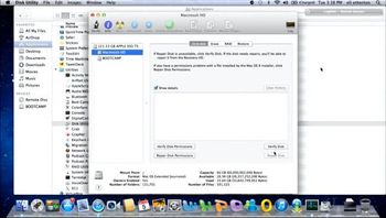 Mac Verify Disk and Repair Disk options