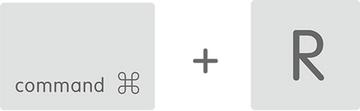 Press Command + R