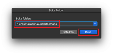 Menuju /Perpustakaan/LaunchDaemons
