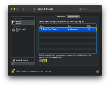 Login Items and extensions settings showing third-party input tools