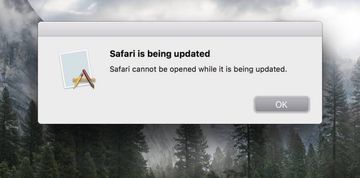 Get rid of “Safari cannot be opened while it is being updated” popup error on Mac