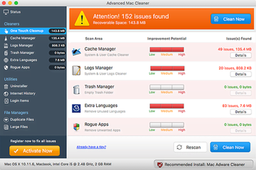 Advanced Mac Cleaner è in costante aggiornamento per segnalare problemi falsi Advanced Mac Cleaner è in costante aggiornamento per segnalare problemi falsi