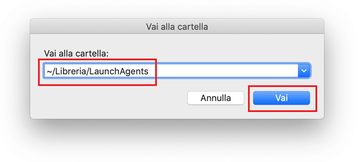 Vai alla directory ~/Libreria/LaunchAgents