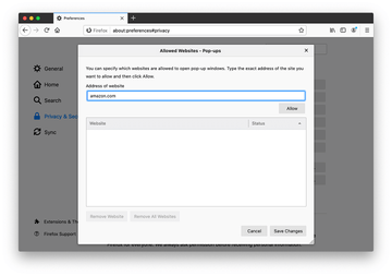 Allow popups for a specific site in Firefox Allow popups for a specific site in Firefox
