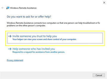 Invite someone you trust to help you Invite someone you trust to help you