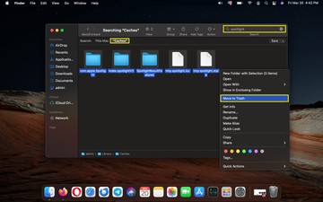 Finder open to the Library Caches folder on Mac Finder open to the Library Caches folder on Mac