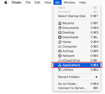 Go to Applications screen on Mac Go to Applications screen on Mac