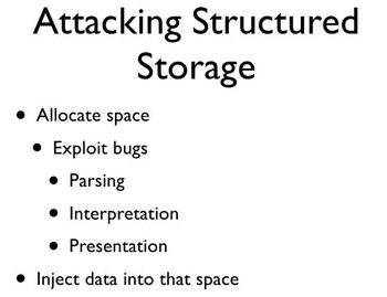 Attacking Structured Storage