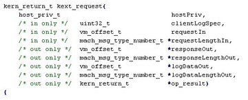 kext_request API kext_request API