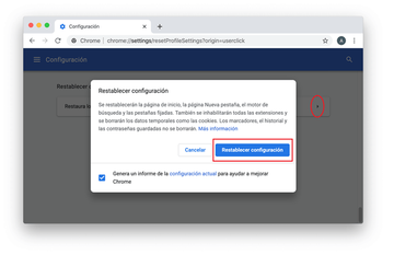 pasos para restablecer la configuración en Chrome en Mac pasos para restablecer la configuración en Chrome en Mac