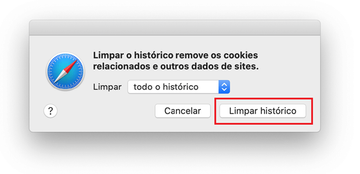 Seleccione todo o histórico para limpar