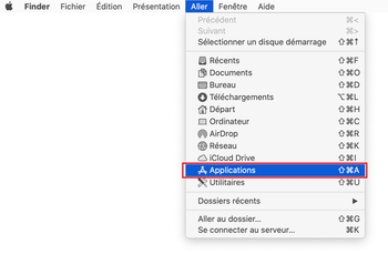 Aller à l'écran Applications sur Mac