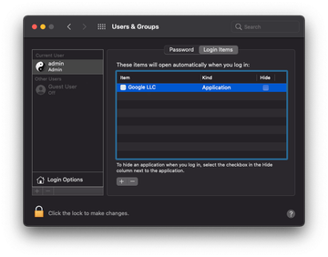 Google LLC often appears in a Mac’s Login Items list out of the blue